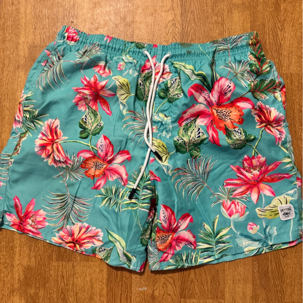 Tropical Floral Men's Swim Trunks